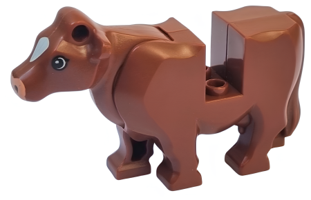 Тело коровы Lego Cow Body with Light Nougat Muzzle and White Spot on Head Pattern 64452pb01